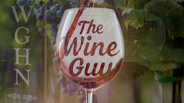 The Wine Guy segment title card for WGHN radio
