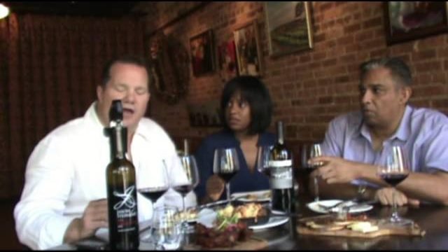 Jeff leading a Cabernet tasting with guests at Southport & Irving restaurant